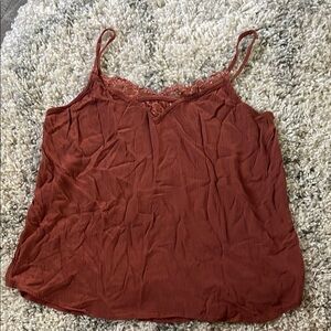 Maurices Rust orange Camisole with Lace Trim size medium
